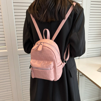 Women Fashion Solid Color Large Capacity Backpack