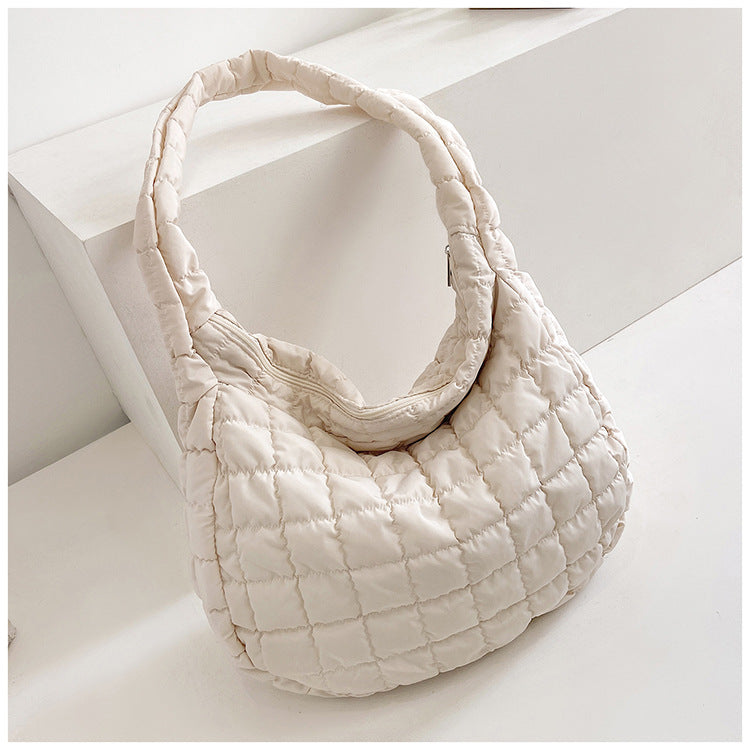 Sac à bandoulière simple et uni de grande capacité 