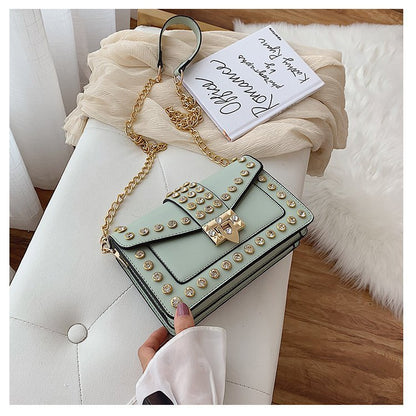 Sac messager tendance avec chaîne en diamant pour femme 