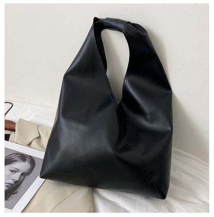 Sac à bandoulière simple et uni en PU de grande capacité 
