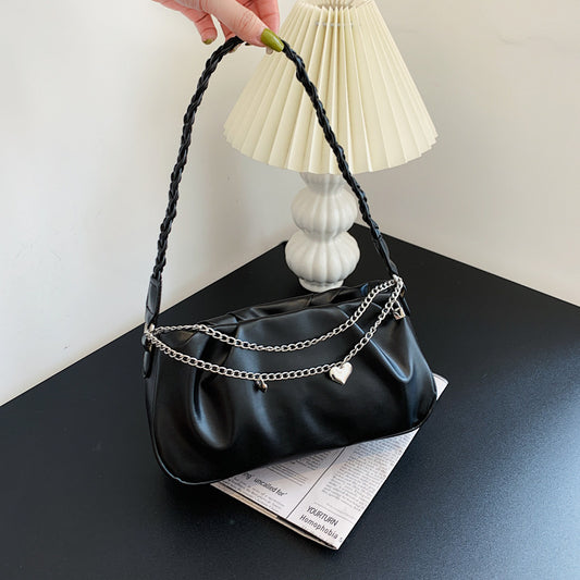 Sac à main carré simple et tendance pour femme, couleur unie 