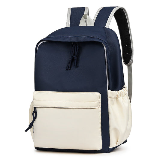 Simple And Fashionable Large Capacity Color Block Backpack
