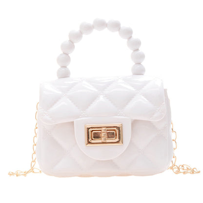 Mini sac messager tendance en gelée solide 