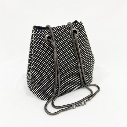 Sac seau décontracté à strass pour femme 
