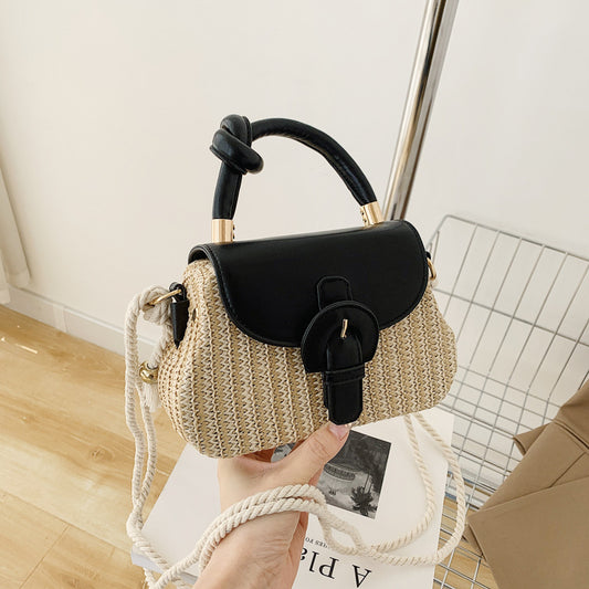 Sac à bandoulière en corde de coton tressée pour femme, tendance été 