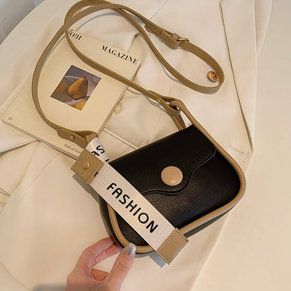 Women Fashion Vintage Flap PU Crossbody Bag