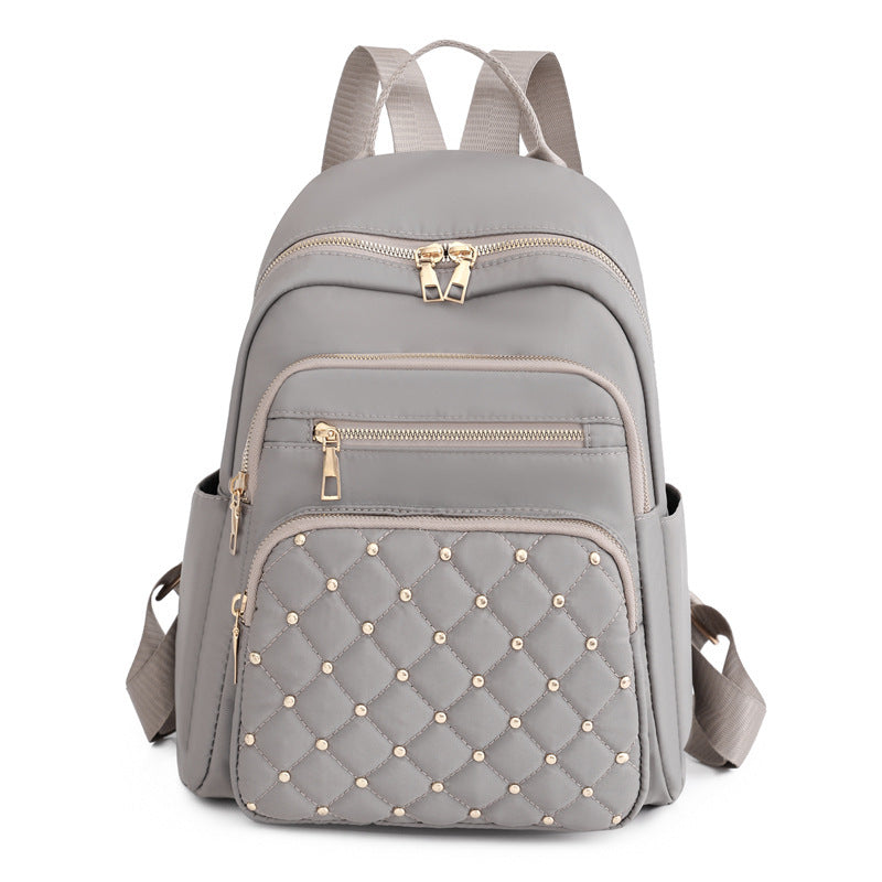 Women Fashion Embroidered Thread Oxford Backpack