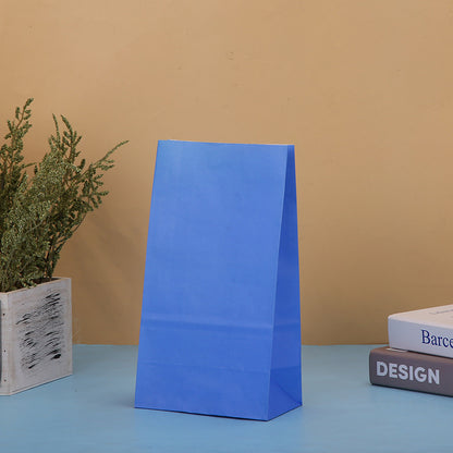 Sacs d'emballage créatifs en papier kraft de couleur unie pour fêtes 