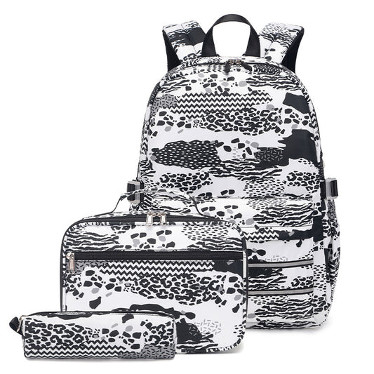 Simple And Fashionable Printed Large Capacity Three-In-One Backpack
