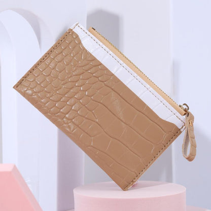 Women Fashion Crocodile Pattern Multi-Card Coin Purse