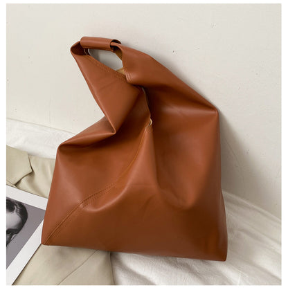 Sac à bandoulière simple et uni en PU de grande capacité 