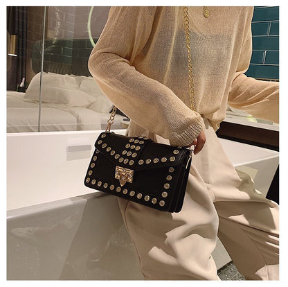 Sac messager tendance avec chaîne en diamant pour femme 