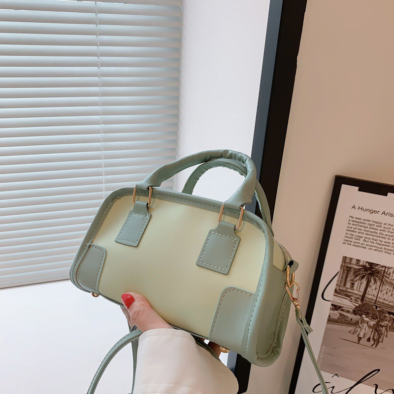 Sac à bandoulière grande capacité à blocs de couleurs tendance 