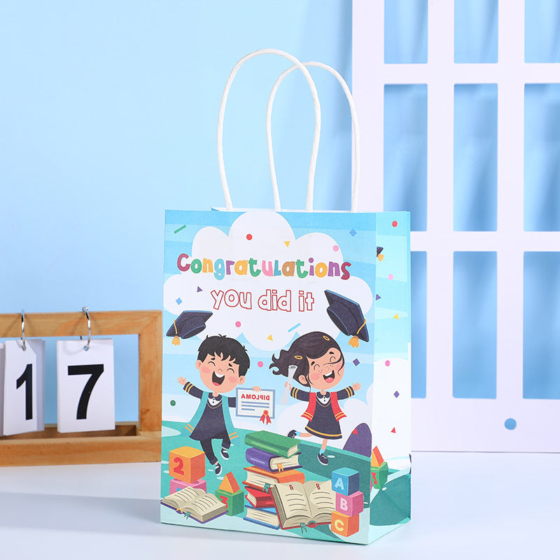 Sac de rangement et d'emballage créatif avec impression multicolore en anglais, dessin animé, accessoires pour vêtements 