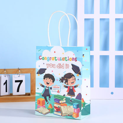 Sac de rangement et d'emballage créatif avec impression multicolore en anglais, dessin animé, accessoires pour vêtements 