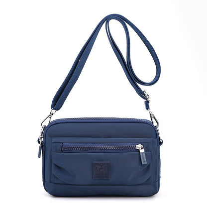 Sacs à bandoulière en nylon imperméables pour femmes, décontractés, couleur unie, fermeture éclair 