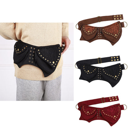Women Fashion Vintage Metal Waist Bag