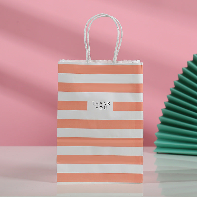 Sac fourre-tout kraft à rayures 