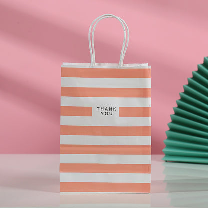 Sac fourre-tout kraft à rayures 