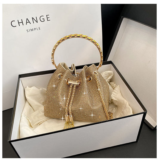 Sac seau fourre-tout tendance en diamant pour femme 