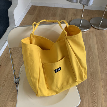 Women Fashion Large Capacity Fashion Printed Shopping Bag Canvas Tote Bag