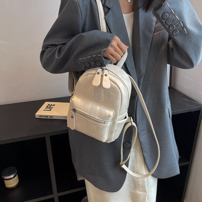 Women Fashion Solid Color Large Capacity Backpack