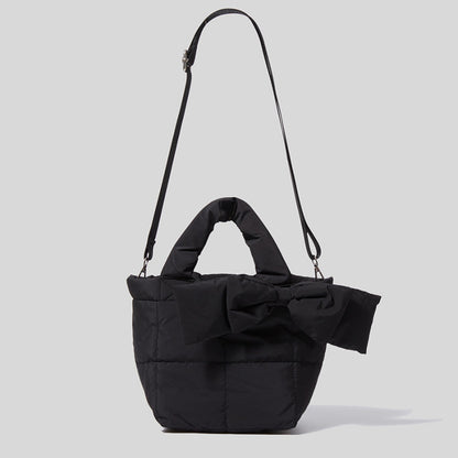 Women Fashion Autumn Winter Down Soft Vintage Magnetic Buckle Handbag