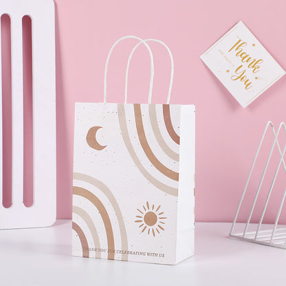 Sac de rangement à poignée imprimée simple et tendance, pour accessoires de vêtements 