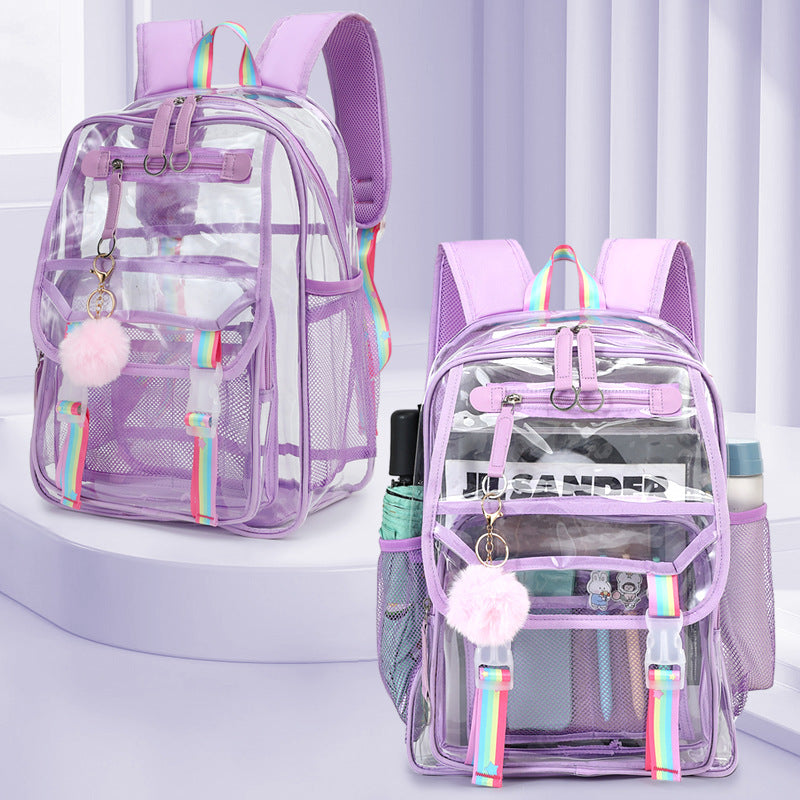 Fashion Large Capacity Pvc Clear Backpack