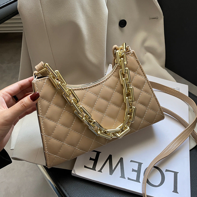 Women Fashion Chain One Shoulder Handbag Baguette