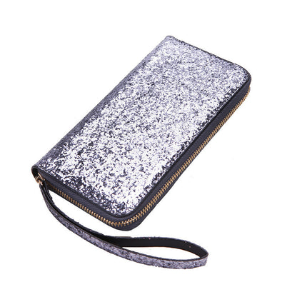 Women'S Fashion Sequin Long Hand Coin Purse