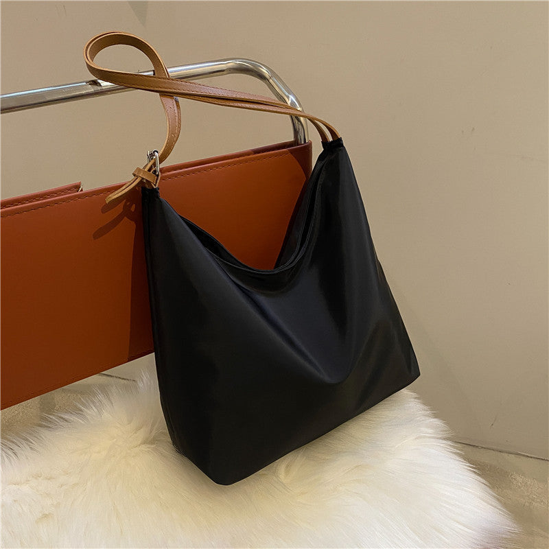 Women'S Fashion Solid Color Underarm Bag Oxford Cloth Soft Casual Shoulder Bag