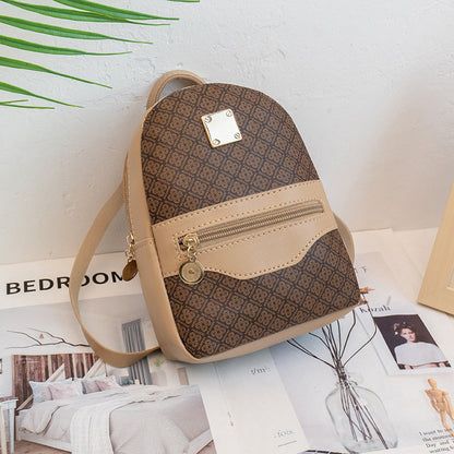 Vintage Print Large Capacity Backpack