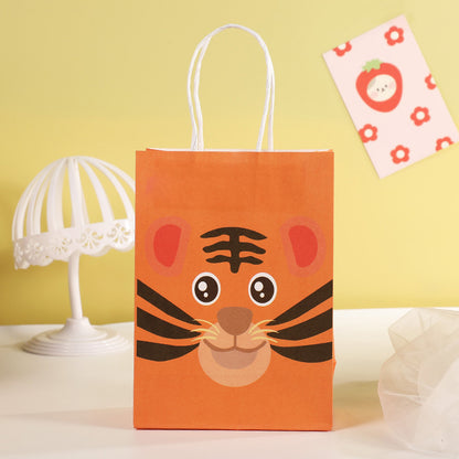 Sac de rangement et d'emballage pour vêtements et accessoires Motif animaux de dessin animé 