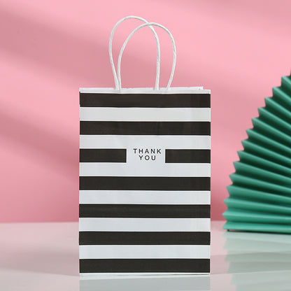 Sac fourre-tout kraft à rayures 