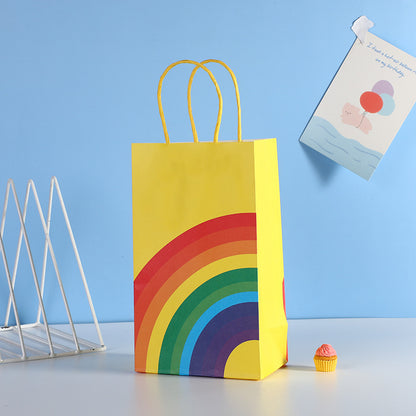 Sac de rangement imprimé arc-en-ciel tendance pour accessoires de vêtements 