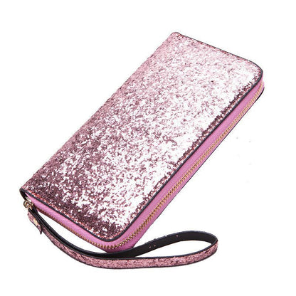 Women'S Fashion Sequin Long Hand Coin Purse