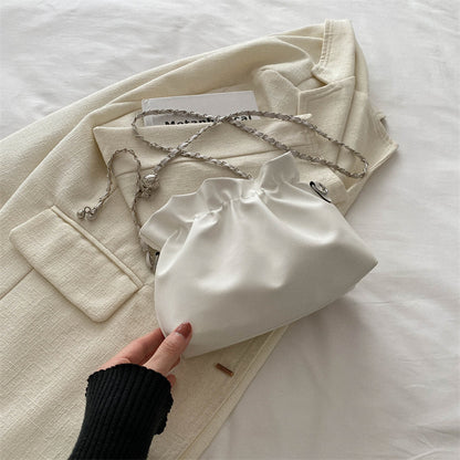 Sac à bandoulière magnétique en PU pour femme, couleur unie, tendance