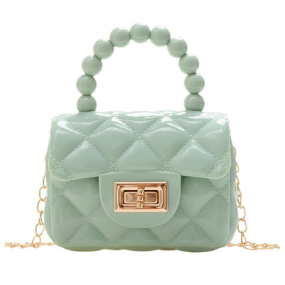 Mini sac messager tendance en gelée solide 