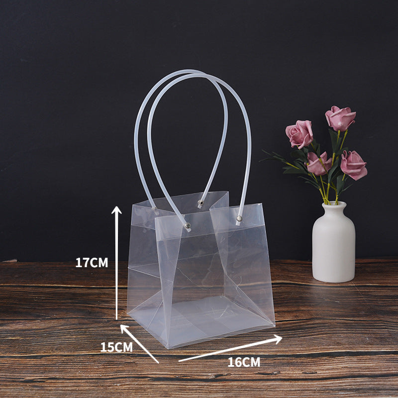 Simple Transparent PVC Square Plastic Gift Bag