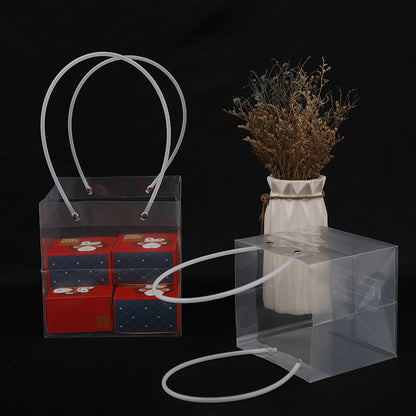 Simple Transparent PVC Square Plastic Gift Bag