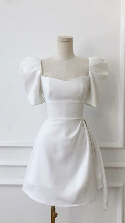 Cute Black Short Sleeves Homecoming Dress Simple Burgundy Party Hoco Dresses